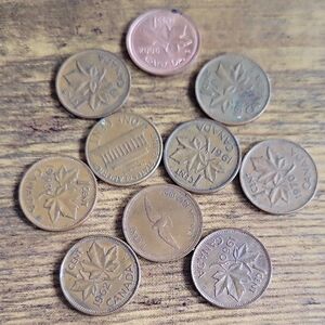 Vintage 1960s Canadian Penny Collection W/ One Shiny 2006